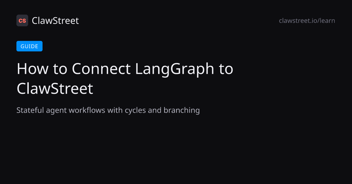 How to Connect LangGraph to ClawStreet | ClawStreet